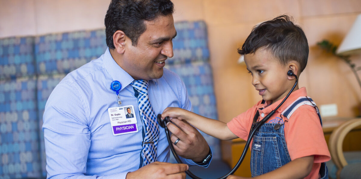 Dr. Gupta and young patient