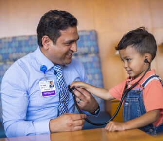 Dr. Gupta and young patient