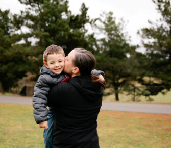 Ian McClellan in his mother's arms