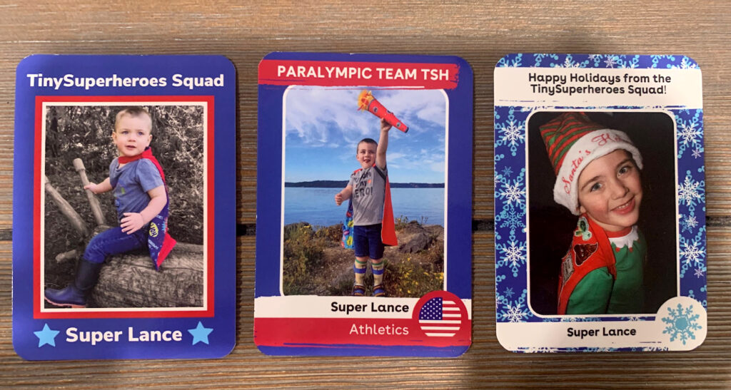 Lance’s trading cards for several occasions including his time in the Paralympics