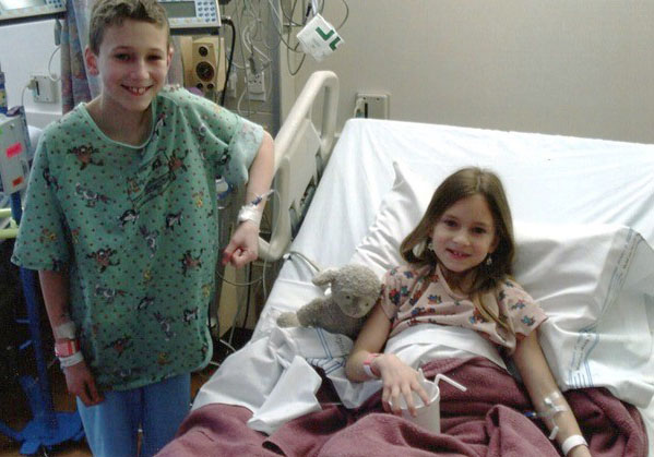 Tyler and Emily were both admitted to Mary Bridge Children's and shared a room.